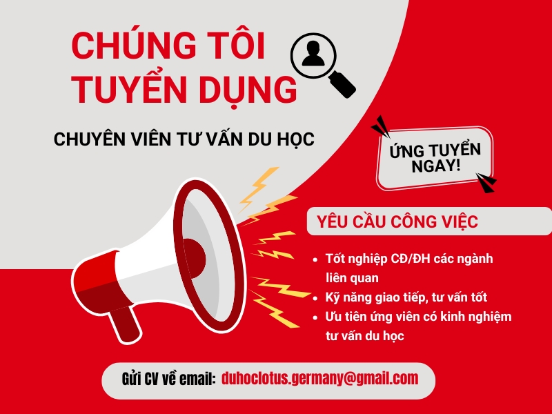 Tuyển dụng chuyên viên tư vấn du học